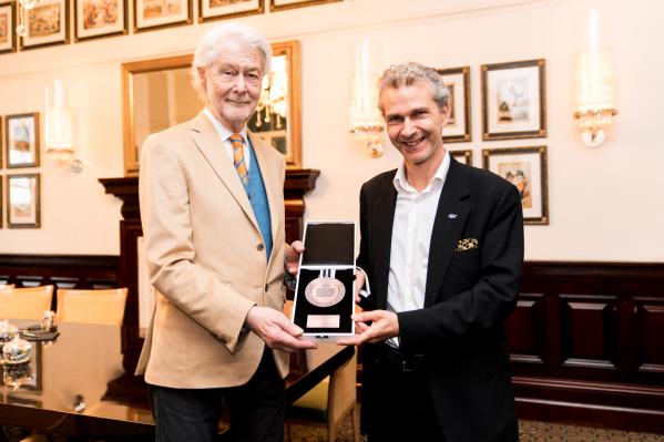 November 2019, London. 13th Global Citizenship Conference. Christian Kälin with 2019 Global Citizen Award® winner, Padraig O’Malley