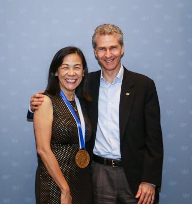 November 2018, Dubai. 12th Global Residence and Citizenship Conference. Christian Kälin with 2018 Global Citizen Award® winner, Diep N. Vuong